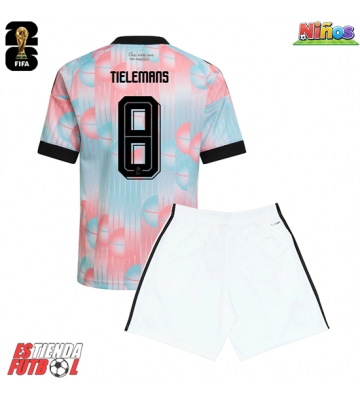 Bélgica Youri Tielemans #8 Segunda Equipación Niños Mundial 2026 Manga Corta (+ Pantalones cortos)